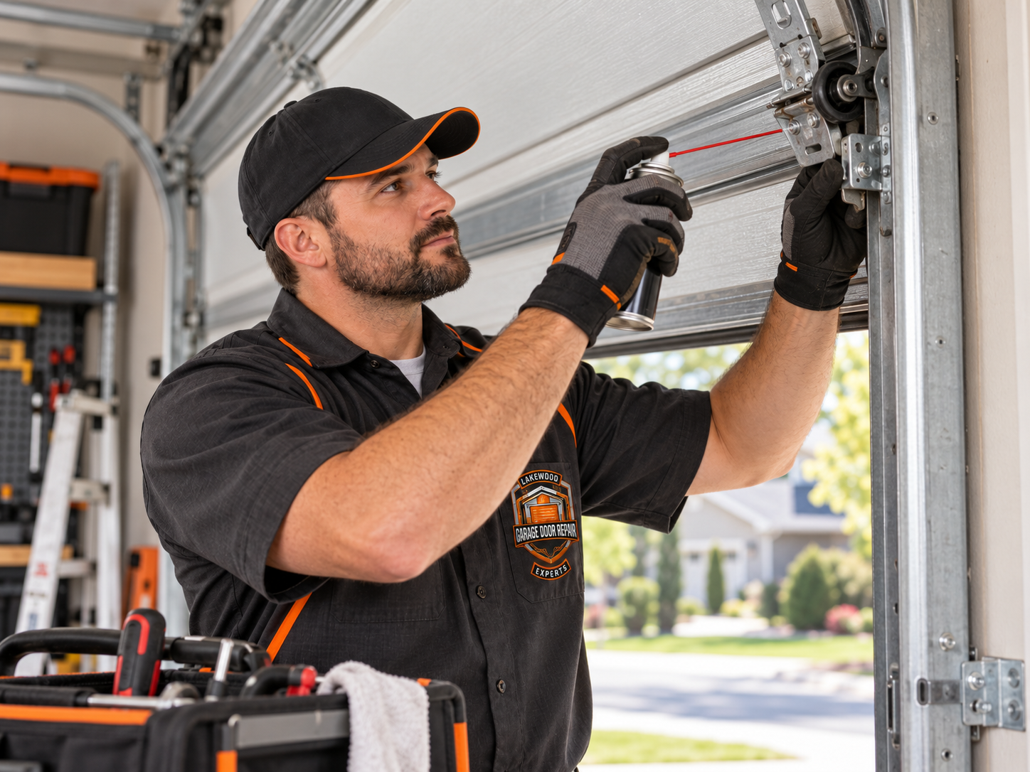 Garage door maintenance and tune-up in Lakewood California