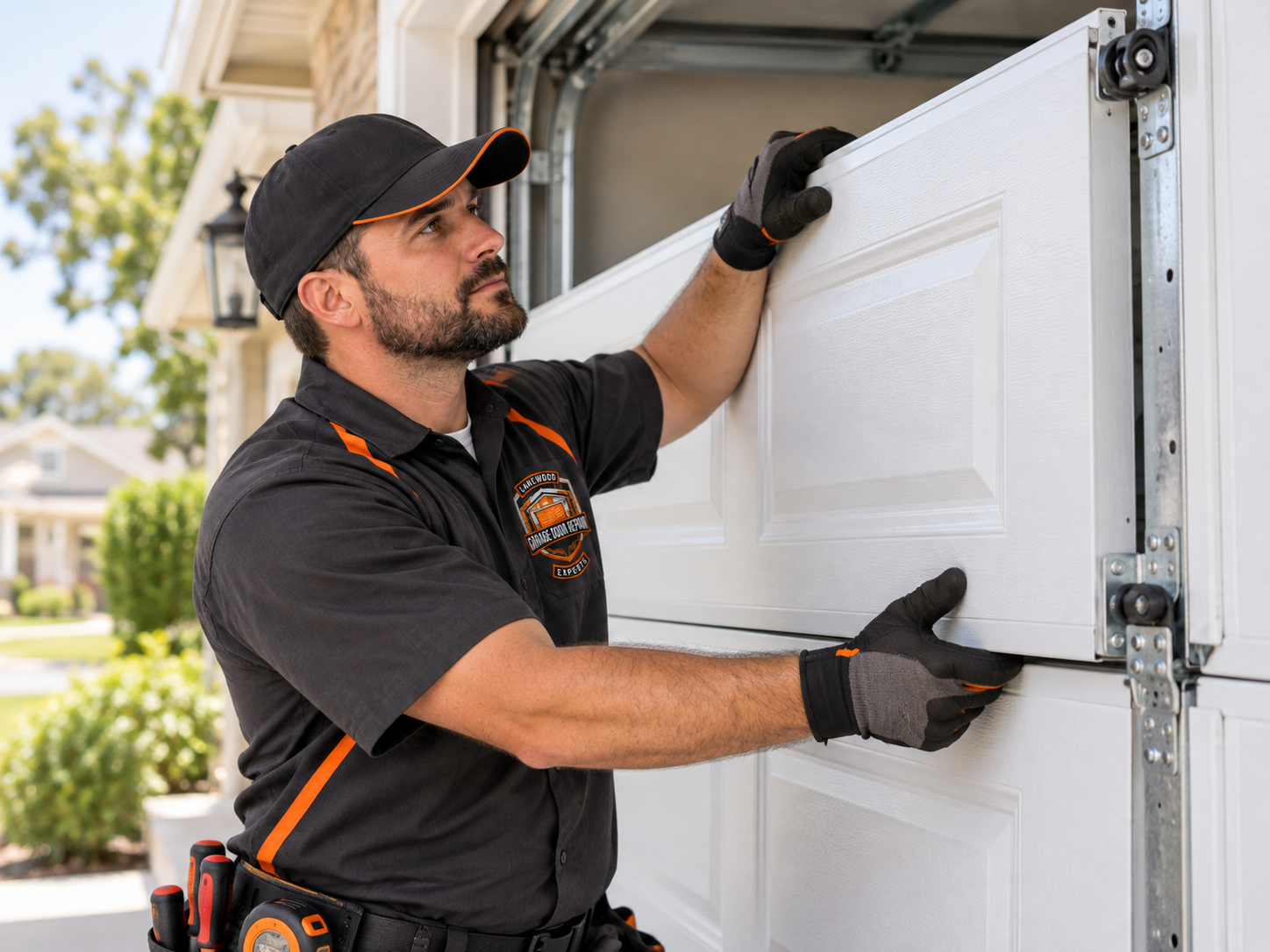 Garage door panel replacement in Lakewood California