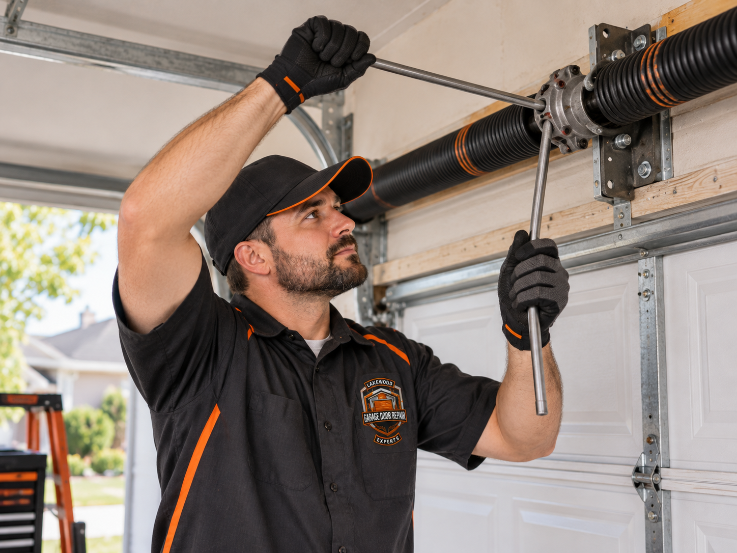 Garage door spring replacement in Lakewood California