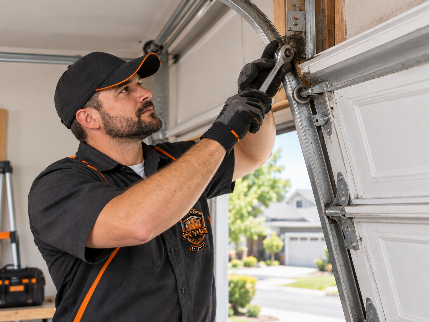 Off-track garage door repair in Lakewood California